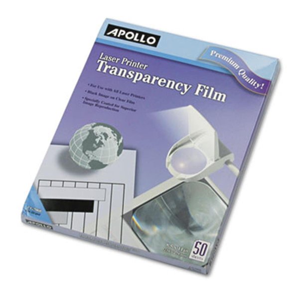 Apollo Apollo CG7060 Transparency Film for Laser Printers; Letter; Clear; 50-Box CG7060